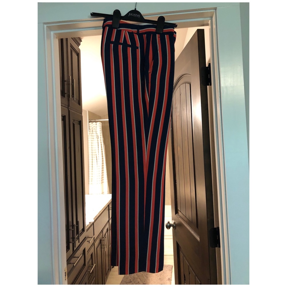 Banana Republic navy and orange dress pants